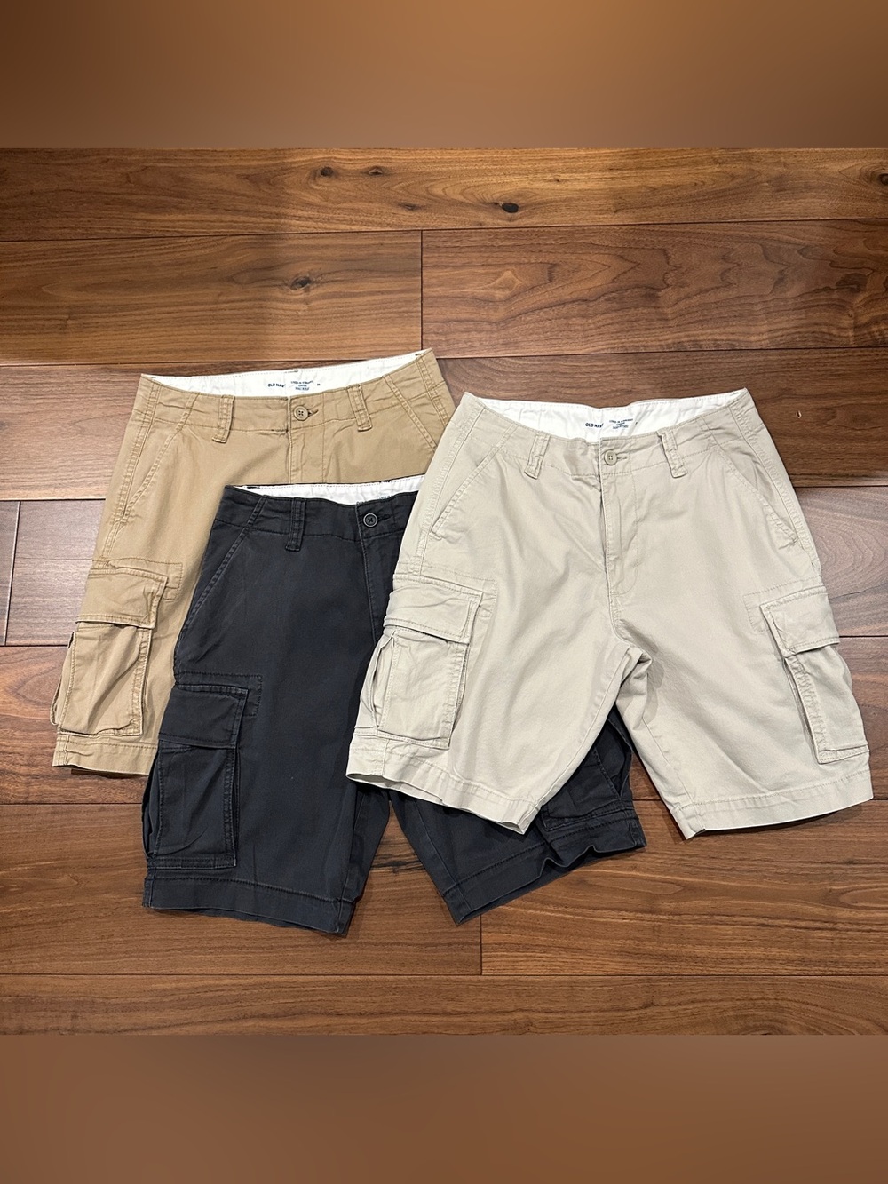 Old Navy Lived-In Straight Cargo Shorts Bundle (3 Pairs) - Size 30